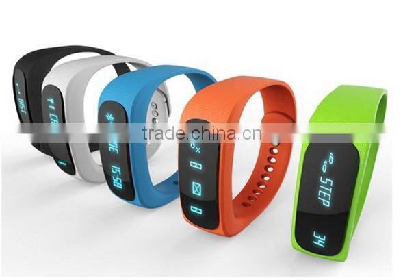 Digital 0.84" Bluetooth OLED Smart Bracelet E02 Fitness Tracker Wristband Smart Bracelet with Heart Rate Monitor