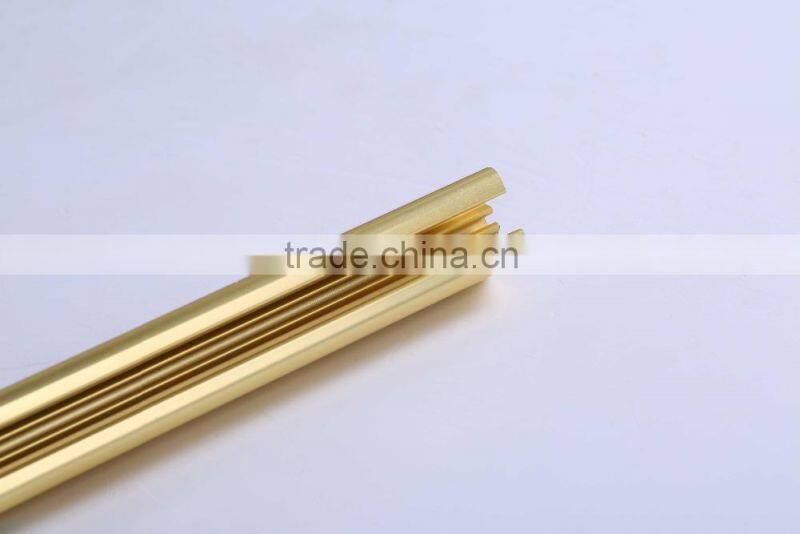 Golden polished aluminum extrusion profiles for sliding door wardrobes