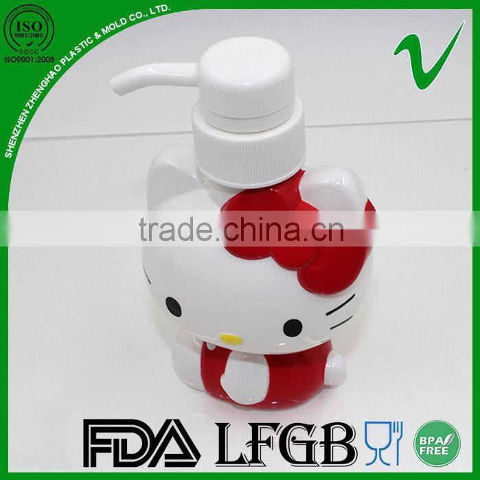 PP cute shape empty OEM shampoo plastic bottle with pump