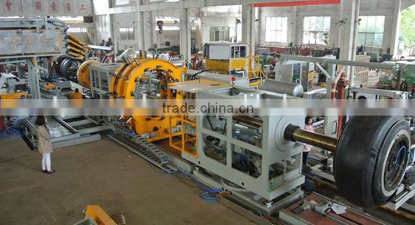 Radial agricultural tire building machine