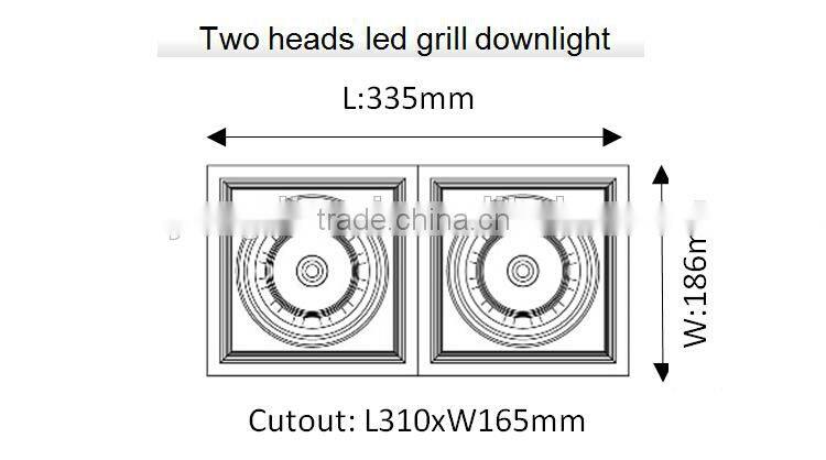 Modern kitchen design square led cob ceiling down light / 20w cob led downlight / Led downlight kits uk
