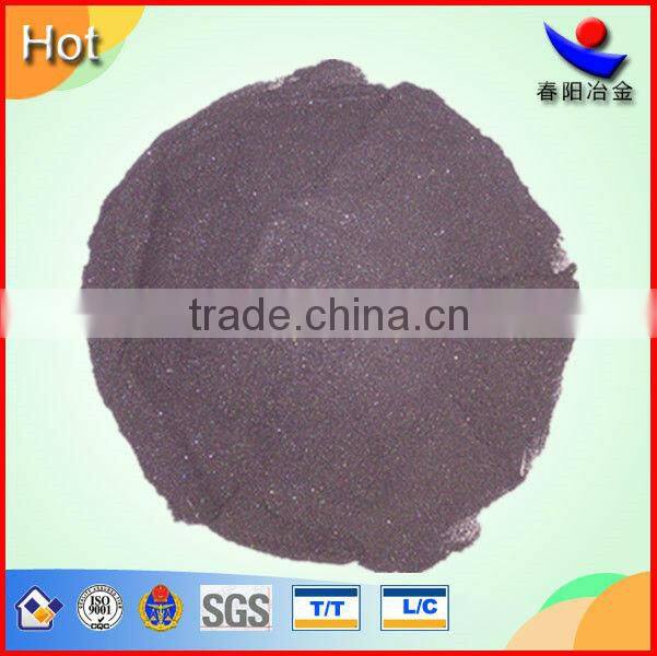 SiCa alloy metal powder as additive in steel production
