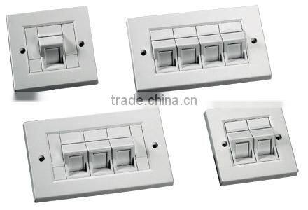 1/ 2/ 3/ 4-Port Angled For the Installation of Keystone Jacks Faceplates