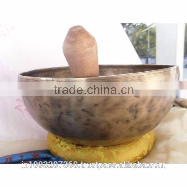 Tibetan Singing Bowls With Five Embossed Buddha 4.5 inch : From Anabia Agate Bolws