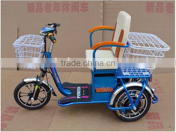 Adult 3 Fat Wheel Electric Bicycle/Trike With Lithium Battery Inside