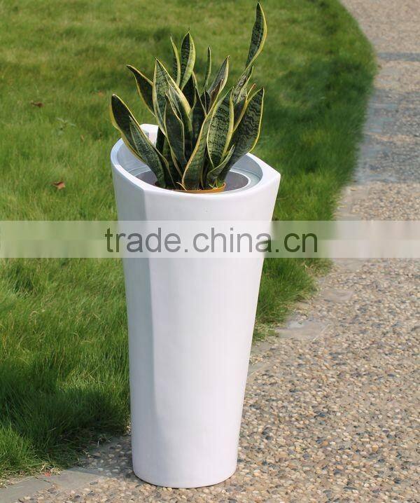 hotel use luxury pot fashion pots fiberglass plants container and flowers pots floating bonsai