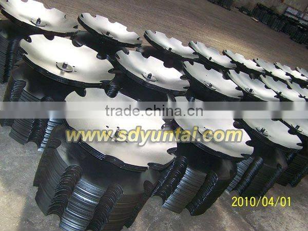 Notched harrow disc with boron steel for farming implements made by YUNTAI factory