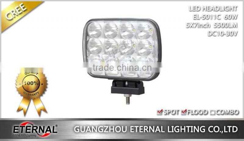 5x7 LED sealed headlight 60W with out mounting brackets H6014 H6052 H6054 headlamp replacement