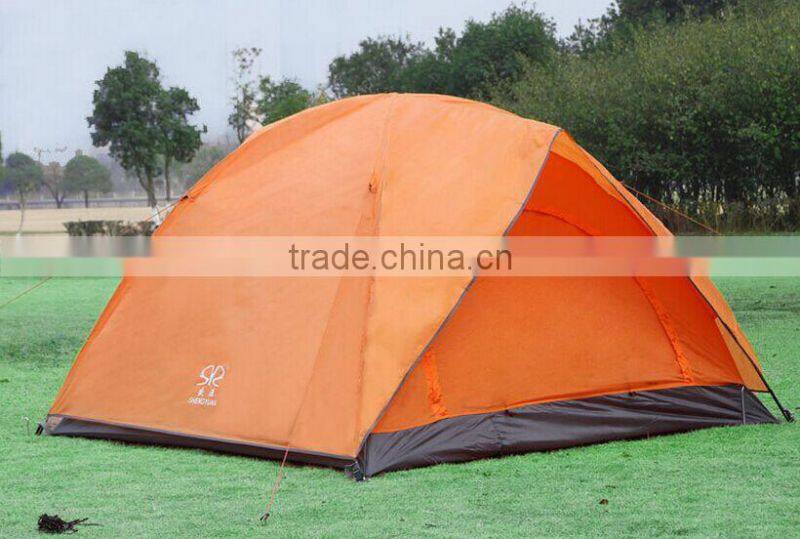 2017 new 4 Person 2 Layer camping tent,outdoor tent with With Fiberglass Pole