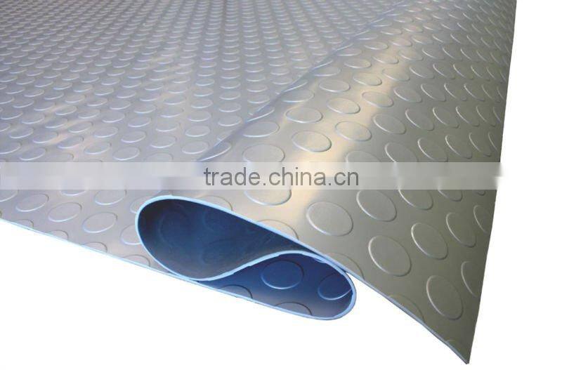 Studded rubber floor mat