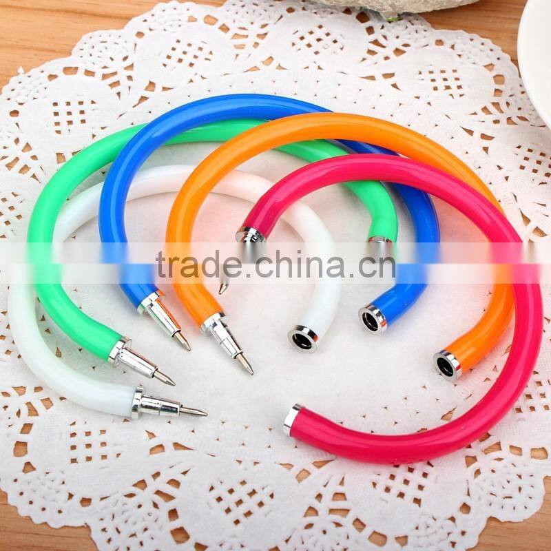 Novelty wristband pen flexible bracelet Pen with coloful bead