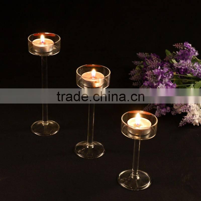 2016 hot sale new design luxury CE glass candle holder goblets