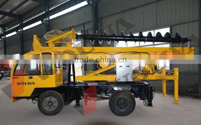 GNLZ360 Wheel long spiral piling machine Automatic Feed Screw Piles Machine