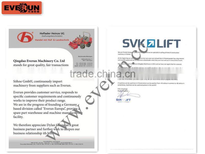 Everun Zl08 Er08 Mini Wheel Loader with CE