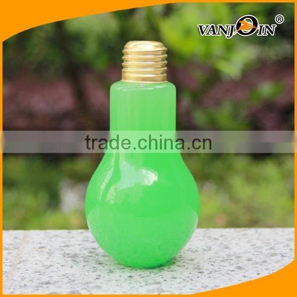 Creative 200cc Plastic Juice Coffee Mug Beer Cup with Unique design Light Bulb