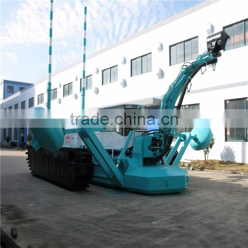 Water king dredger with Excavator bucket and cutter head