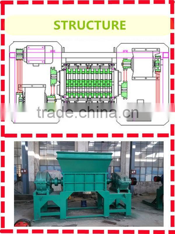 Indonesia single shaft 15kw waste paper shredder small model can bottles shredde
