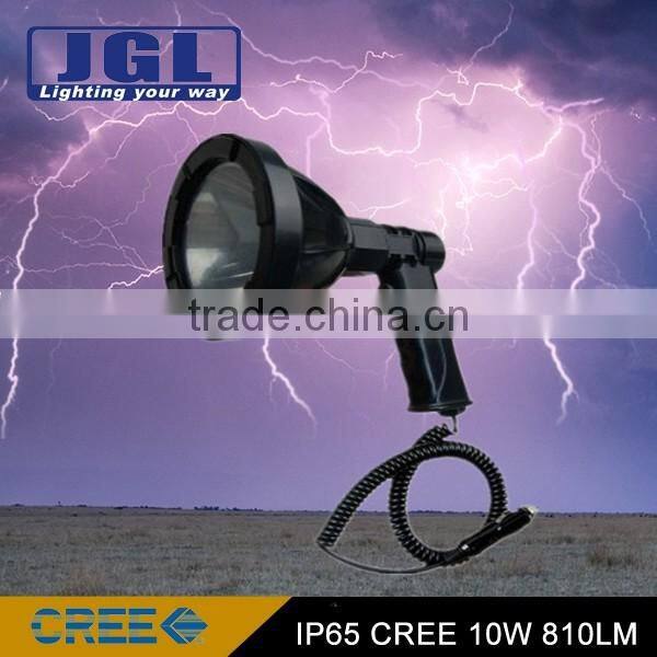 outdoor emergency search light portable handheld cree 10w LED hunting light rechargeable work spotlight model 5JG-T61LED-12V