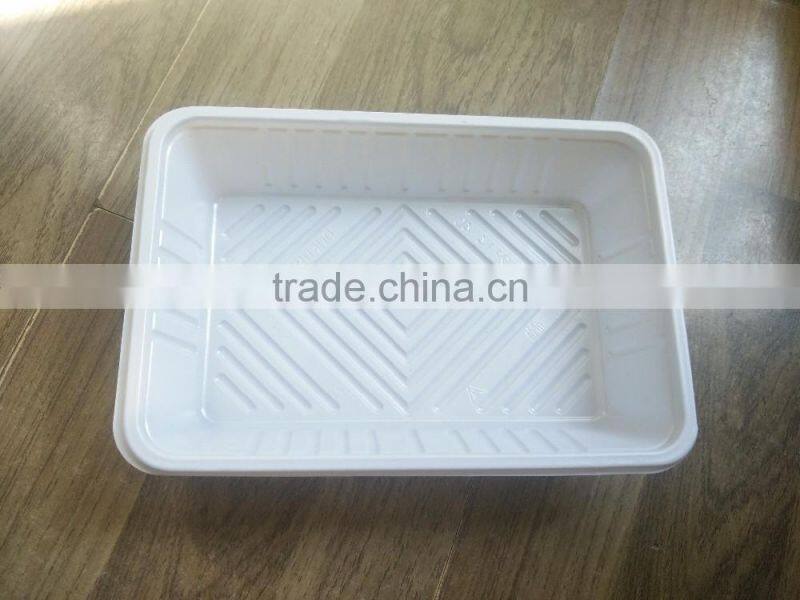 White PS plastic tray for different food packaging