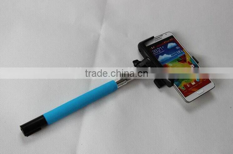2014 High quality selfie stick with shutter mobile phone monopod bluetooth selfie stick monopod