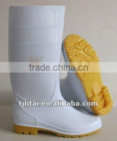 waterproof high ankle moist/wet conditions food factory white long boots