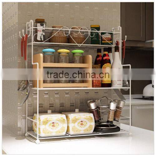 Multi-tier wire mesh condiments display rack