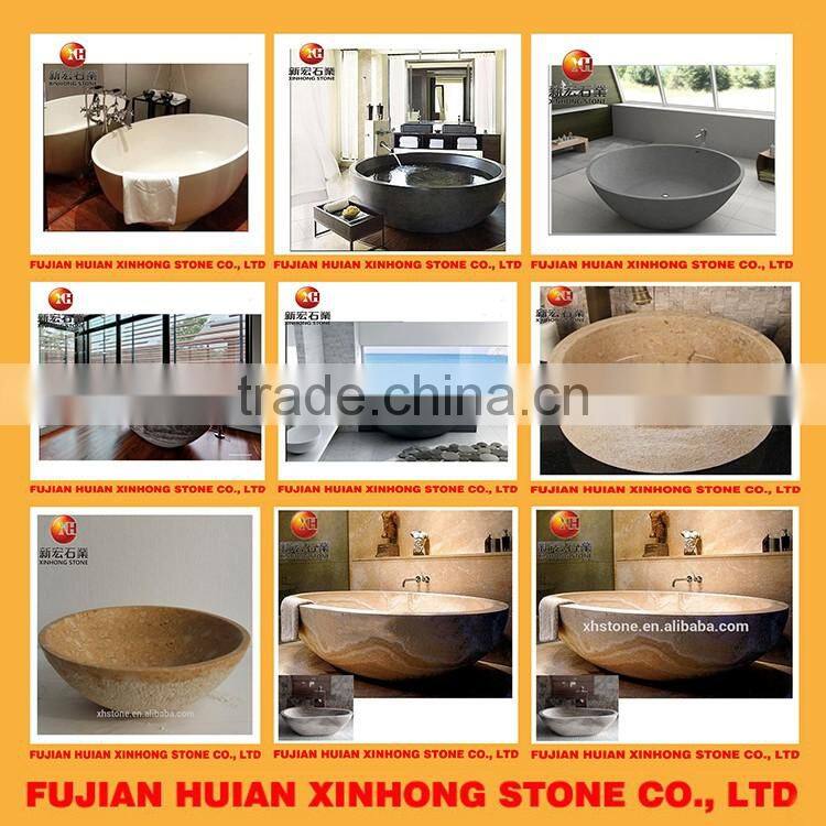 roumd large stone bathtub with top quality for bathroom use