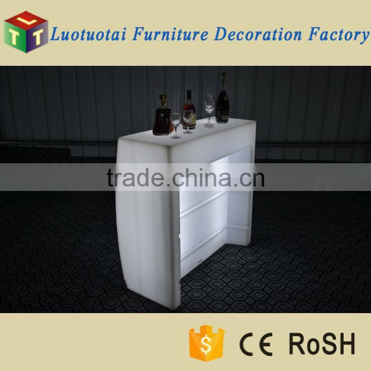 LED Remote Straight Bar Counter/ Hot Sell LED Rechargeable Bar Counter/LED Outdoor Lawn Use Bar Counter