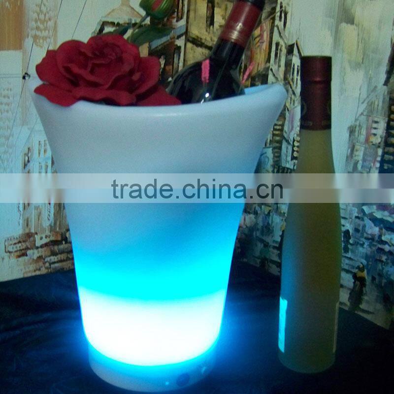 cheap led ice bucket /champagne bucket led/ led illuminated ice bucket/led wine coolers/beer bottle holders