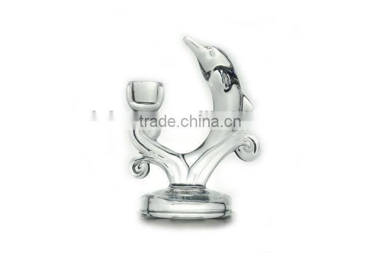 2015 new products dolphin candle holder, wholesale homemade glassl candle holder