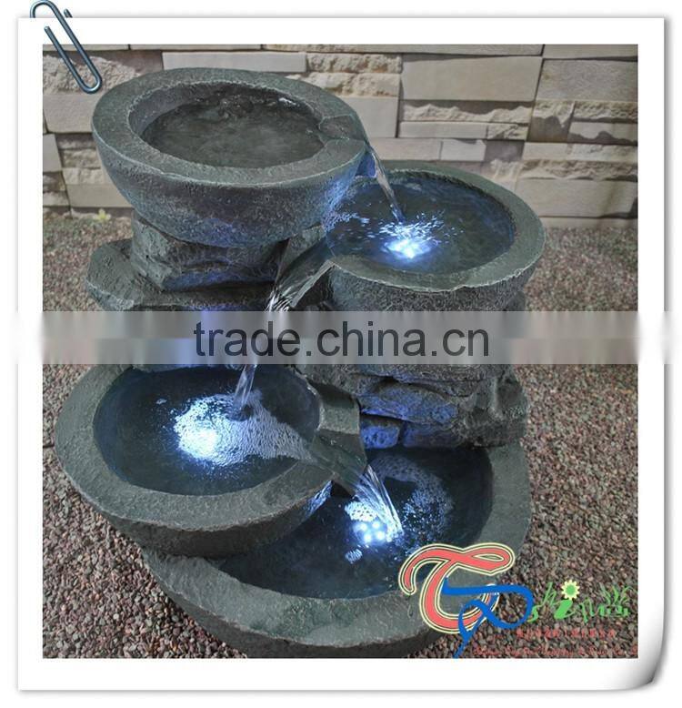 Beautiful polyresin artificial outdoor garden tall water fountains