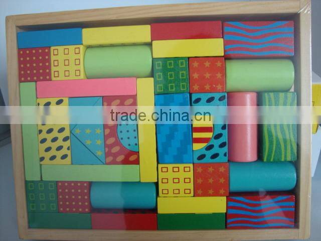 Geometric blocks shape wooden toys,building house blocks shape wooden toys