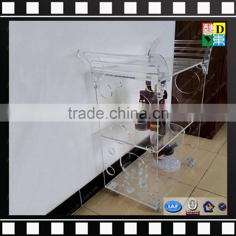 Clear acrylic sofa table PMMA living room table glass coffee table from china manufacturer
