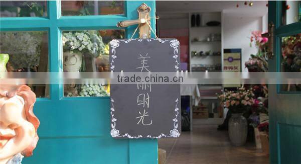 Decorative Wooden Message Boards Double Side Wooden Memo Blackboard Writing Board Coffee Shop Message Board 21 * 30 cm