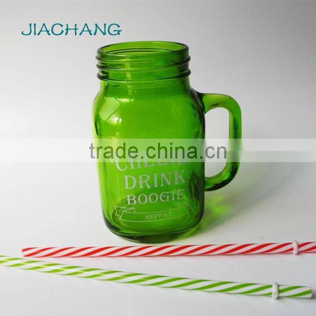 stained cheers drink glass letter juice cold coffee mug with screw lid