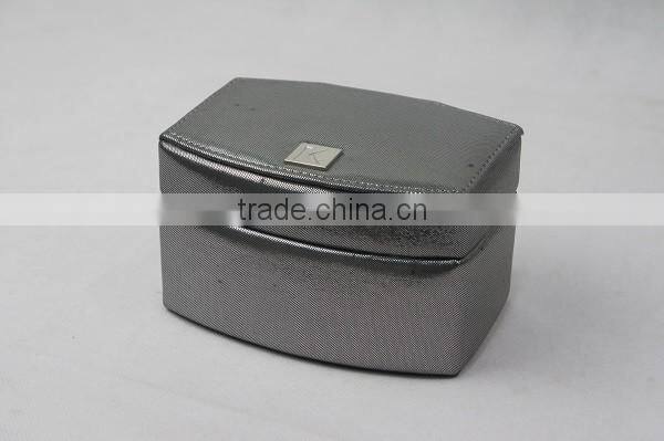 Black Leather Jewelry Box Travel Case And Mirror