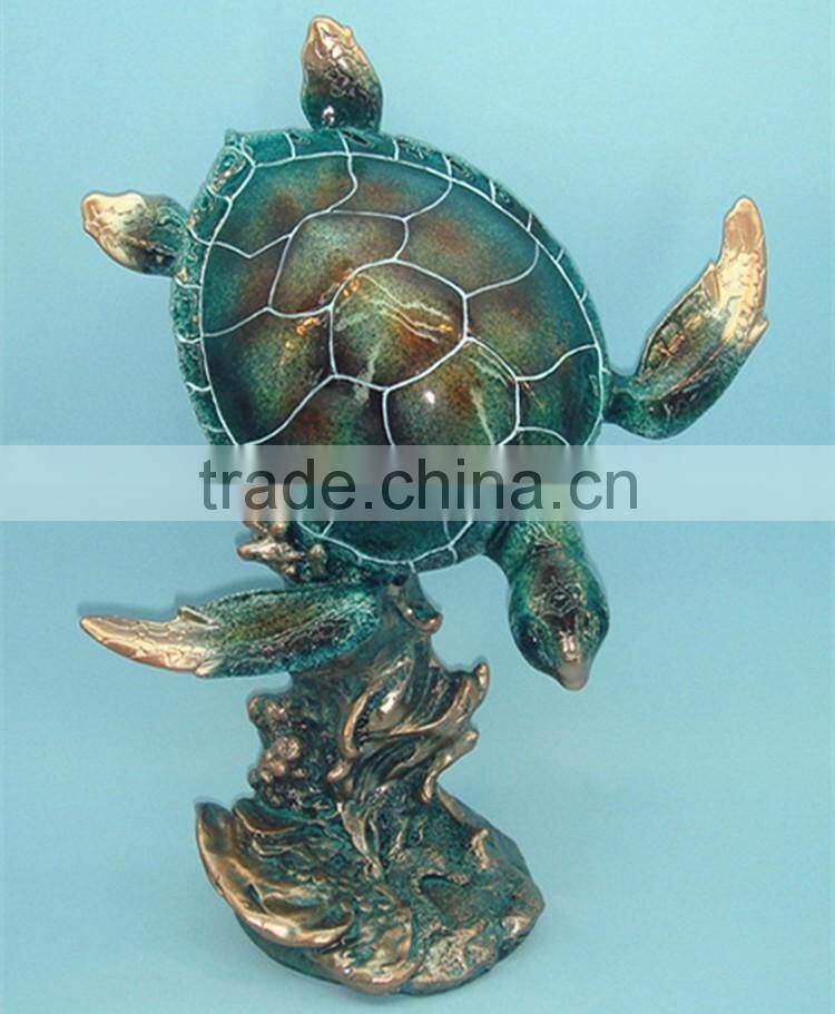 Custom sea animal green sea turtle statue