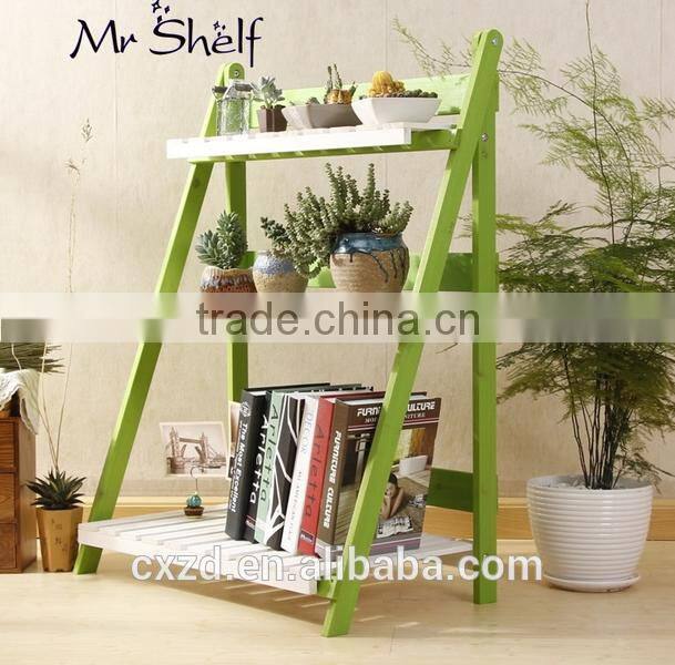 wholesale high quality wooden flower shelf
