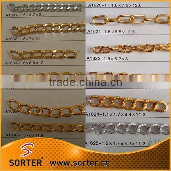 fashionable stylish colorful aluminum chain