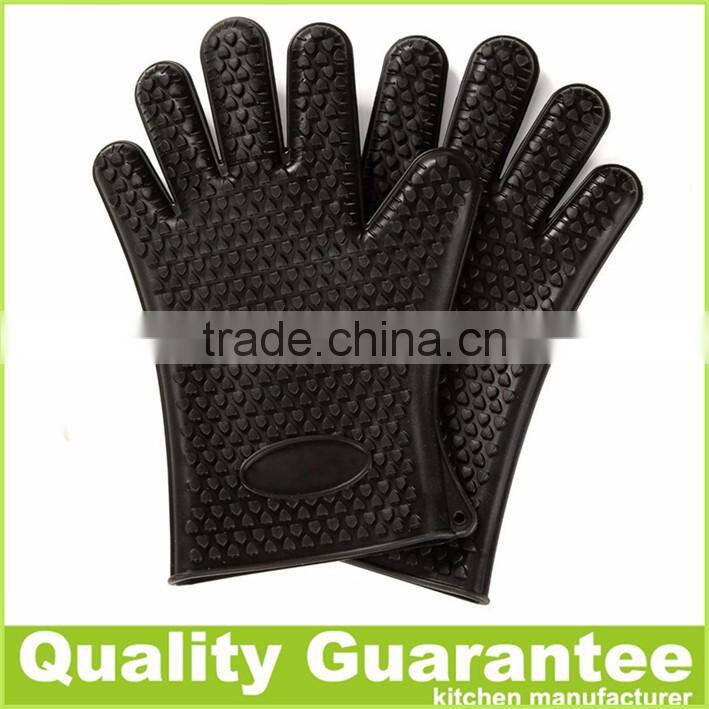 BPA free heat resistant silicone oven mitt silicone oven gloves silicone cooking glove bbq grill glove
