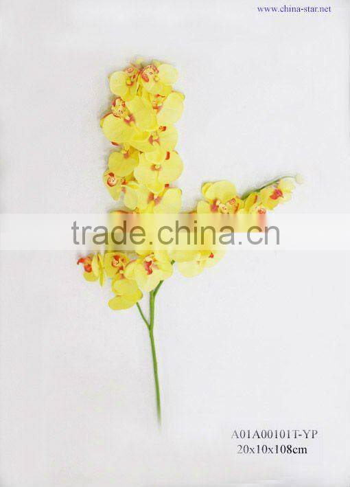 Artificial Cream Phalaenopsis Orchids with coated