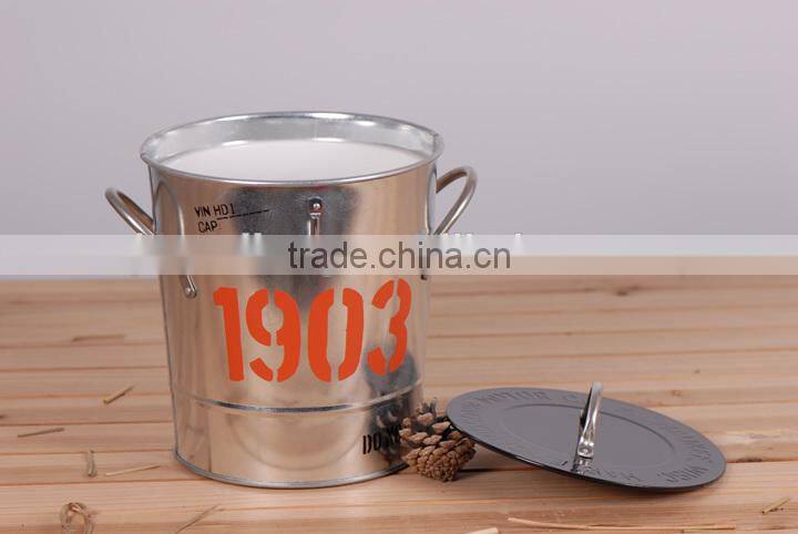 Wholesale Portable power coated metal ice bucket beer drink wine cooler with Scoop