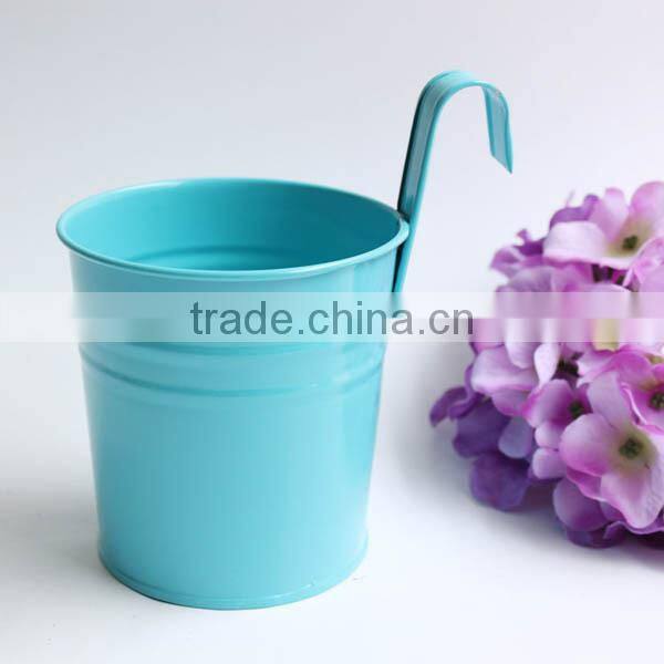 Balcony decoration detachable hook metal hanging flower pot