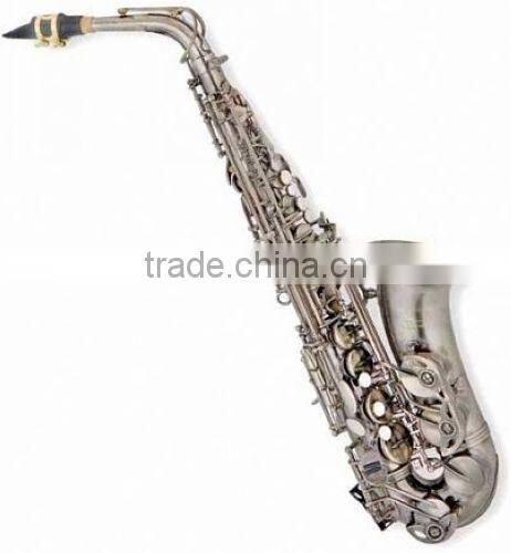 Gold lacquer Bb key bass saxophone