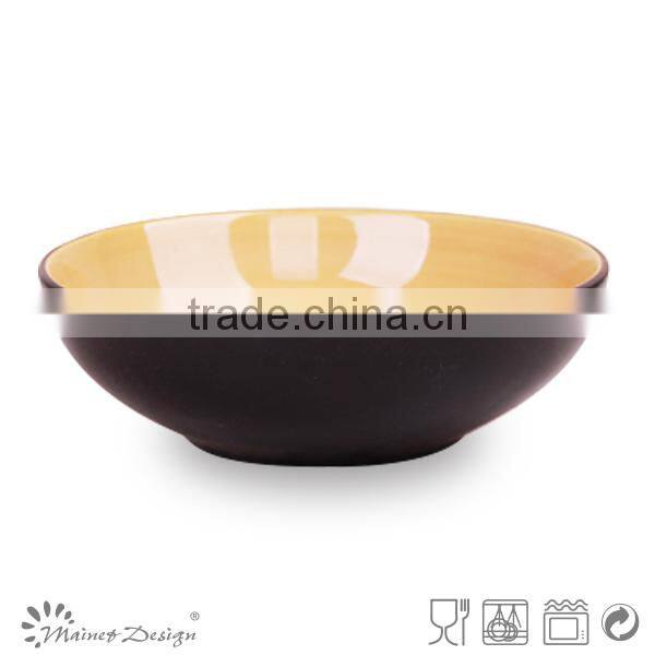 hot ceramic two-tone soup plate top selling factory