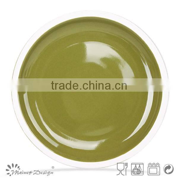 bi-color ceramic dinner plate dishes