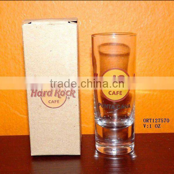 bar shot glass cup with design