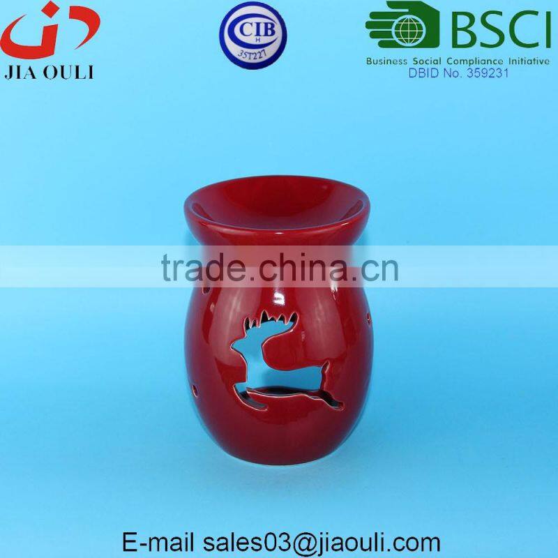 BSCI Audit Factory Ceramic Oven Oil Warmer Tealight Candle Diffuser, oil burner