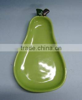 yellow lemon shape fruit topic souvenir plate