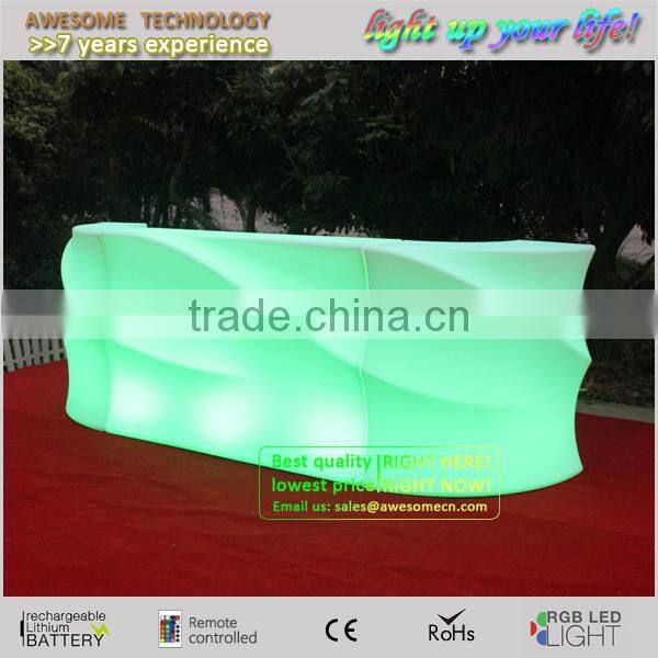 white plastic bar furniture for discotheque / disco colorful led furniture